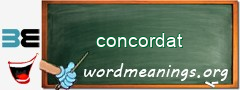 WordMeaning blackboard for concordat